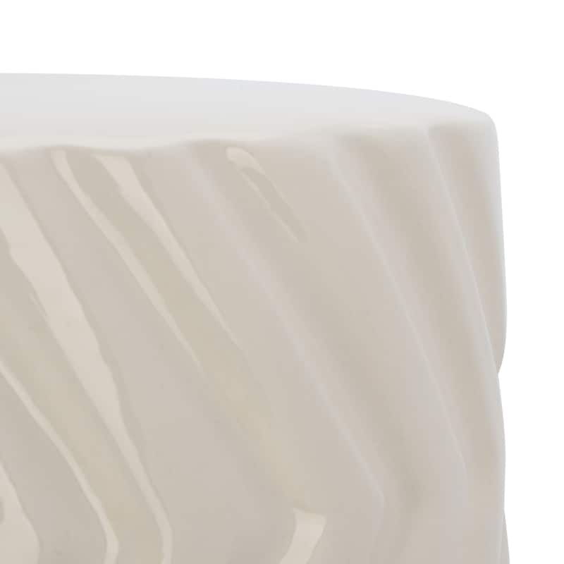 SAFAVIEH Tokiko Indoor/ Outdoor Ivory Ceramic Decorative Garden Stool