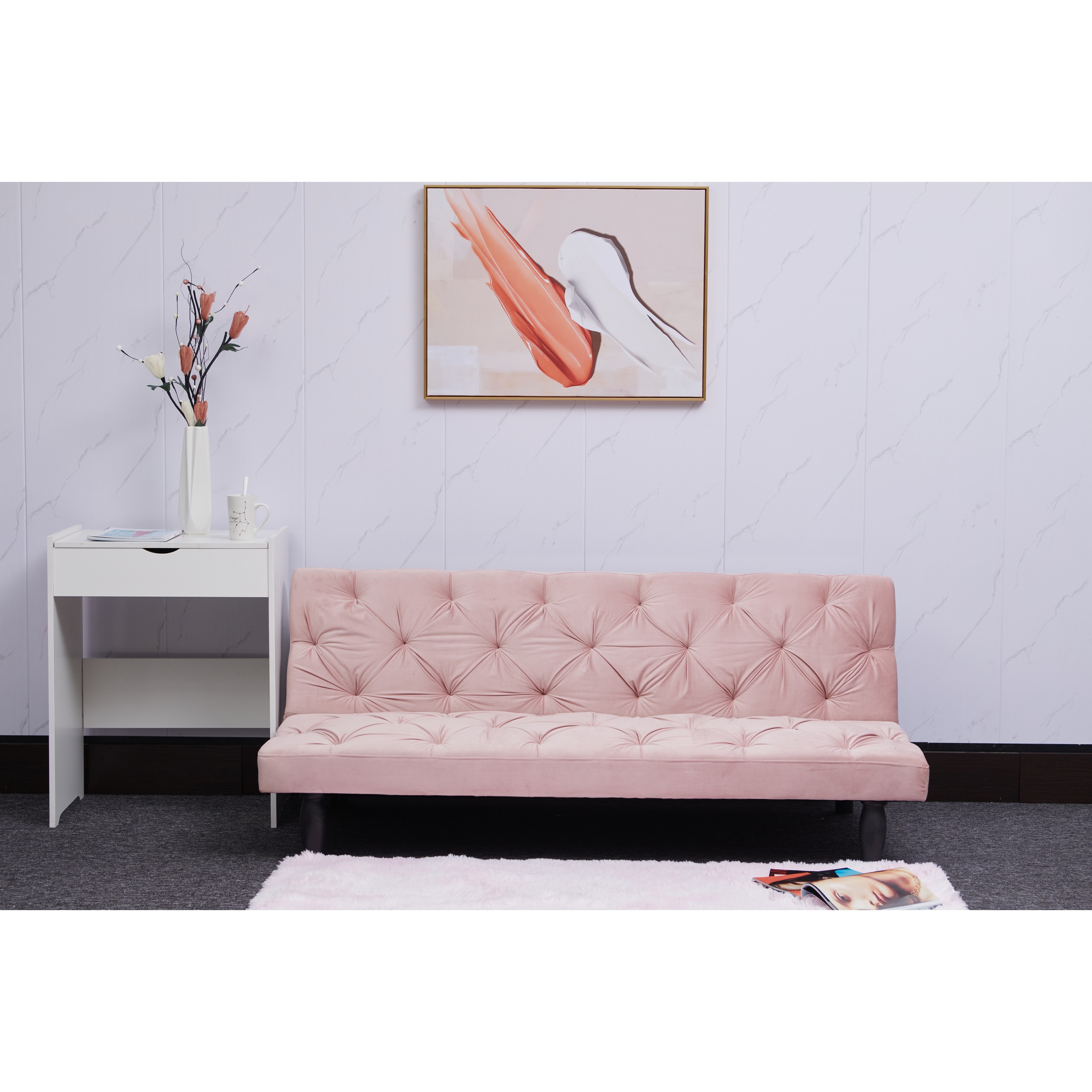Armless shop futon couch