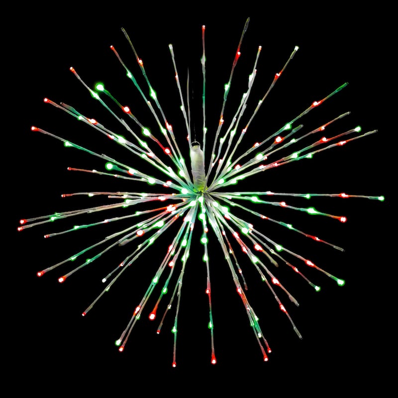 Christmas LED Spritzer Pure White, Red and Green 32 Inch