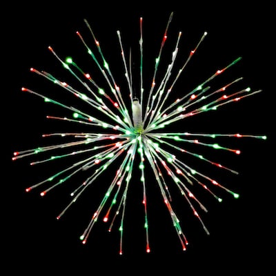 Christmas LED Spritzer Pure White, Red and Green 32 Inch