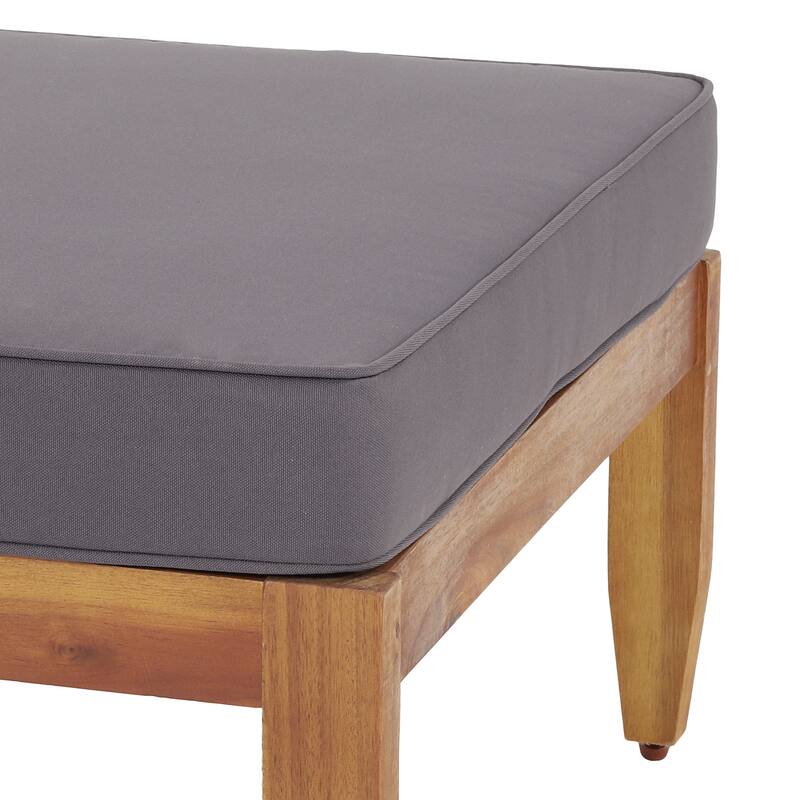 2 Piece Mid-Century Modern Outdoor Set with Ottoman & Coffee Table