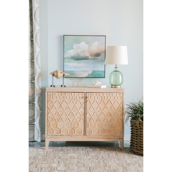 Deanford antique white accent cabinet top