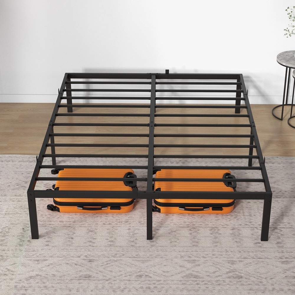 14 Inch Bed Frame with Storage, Load Up to 800Lbs,No Box Spring Needed