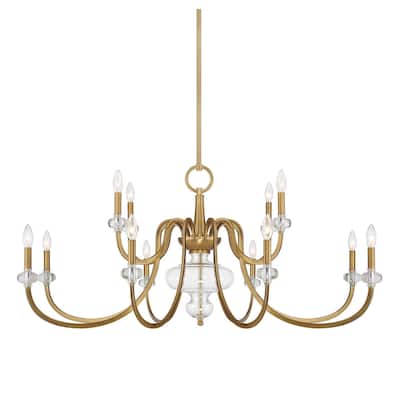 Savoy House 1-5803-12 Bergdorf 12 Light 50" Wide Taper Candle Style