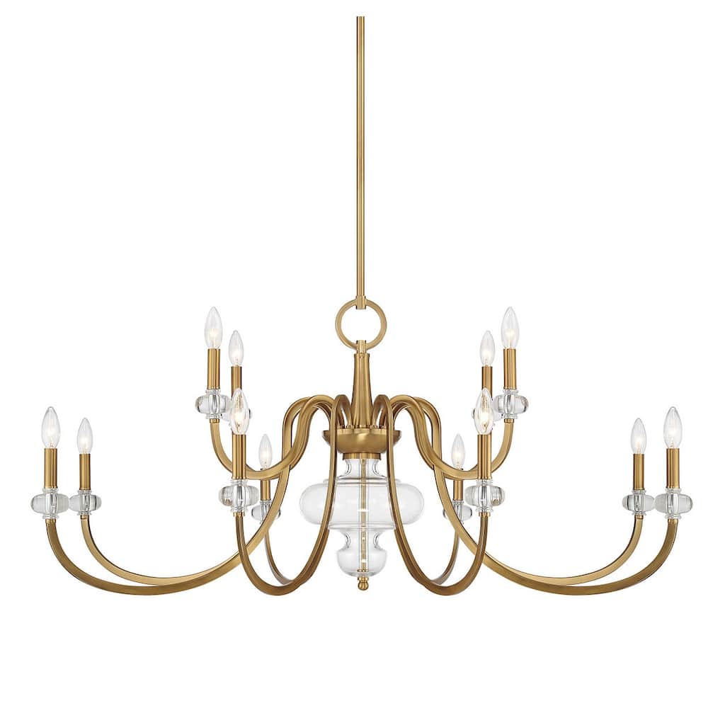 Savoy House 1-5803-12 Bergdorf 12 Light 50" Wide Taper Candle Style