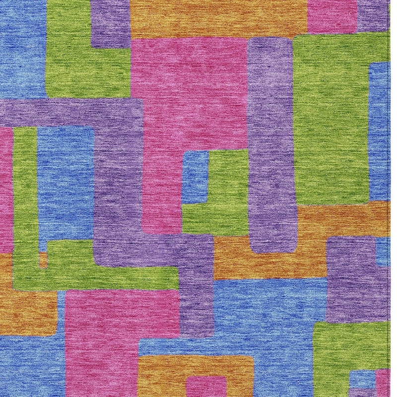 HomeRoots Abstract Transitional Rectangle Outdoor Rug