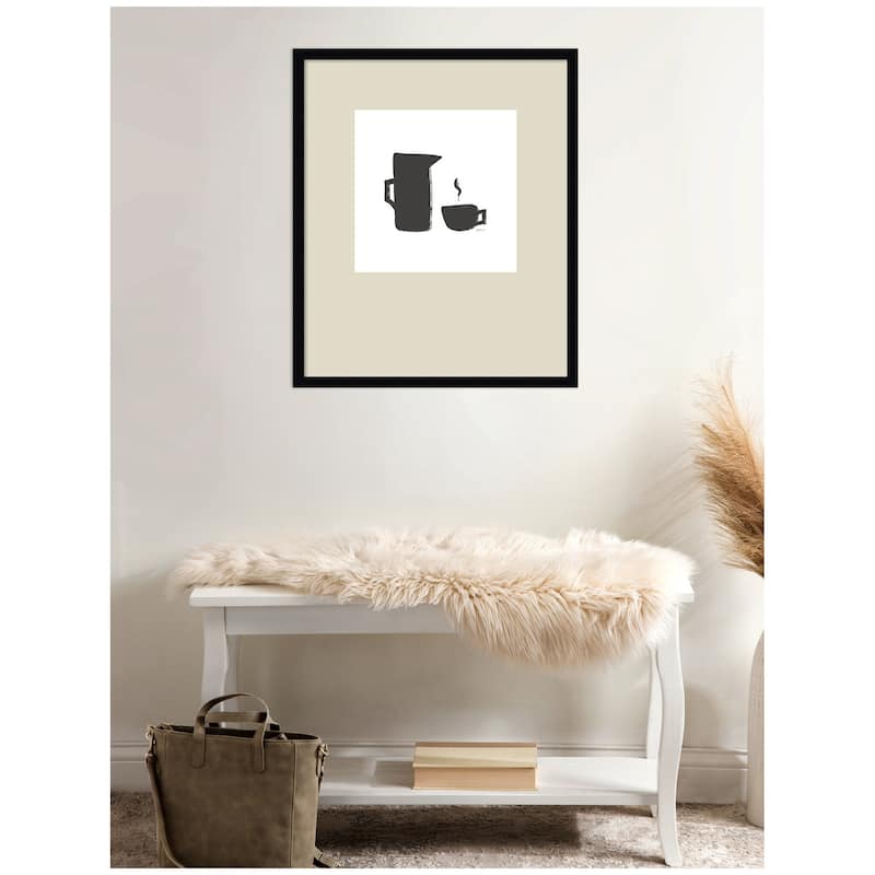 Kate and Laurel Coffee by Gabrielly Guedes Framed Wall Art Print