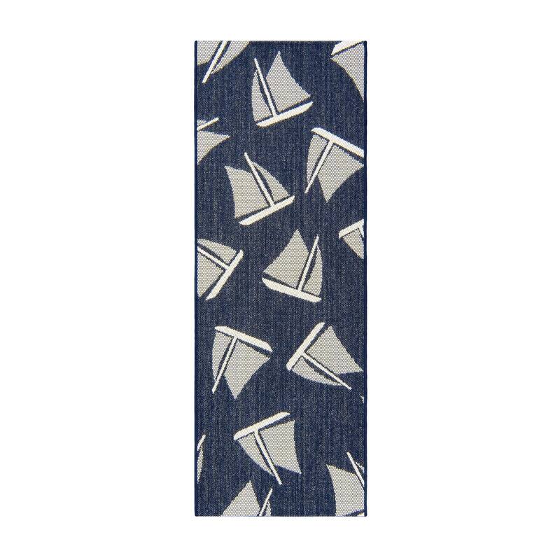 Gertmenian Paseo Bateau Navy Geometric Indoor/ Outdoor Area Rug