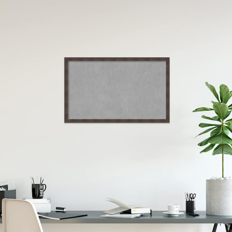 Amanti Art Whiskey Brown Rustic Framed Magnetic Board