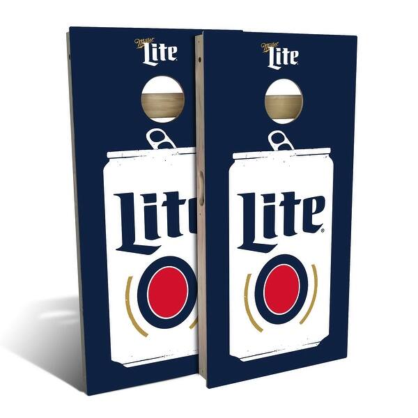 slide 2 of 9, Miller Lite Vintage Outdoor Cornhole Board Set