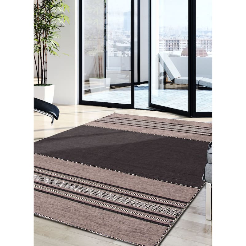ECARPETGALLERY Arizona Flat-weave Wool Kilim Area Rug