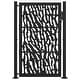 preview thumbnail 19 of 53, vidaXL Garden Gate Black 39.4x49.2" Steel Trace Design