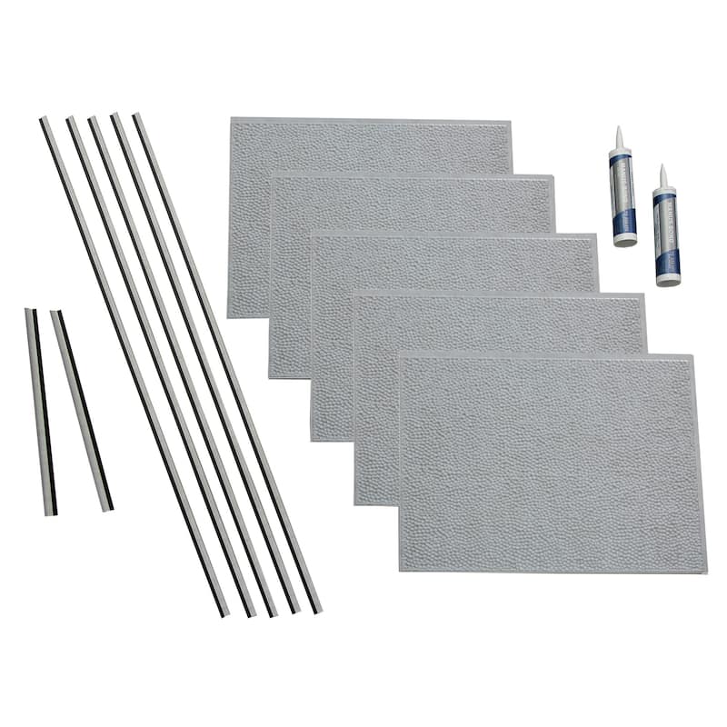 FASÄDE Hammered Decorative Vinyl Backsplash Panel - 15 Sq Ft Kit - Cashmere