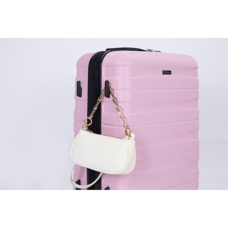 3 Piece Luggage Sets with Double Spinner Wheels and TSA Lock, Expandable Durable PC Hardside Lightweight Suitcase for Men Women