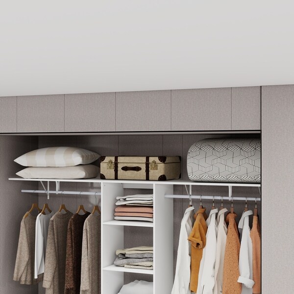 96 Inches Closet System,8Ft Walk In Closet Organizer with 3