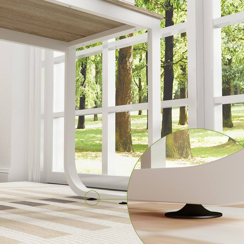 55-inch Timechee L-shaped Storage Computer Desk