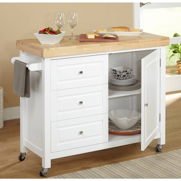 Shop Copper Grove Macaulay Natural Rubberwood Kitchen Island Cart Espresso Overstock 31284357