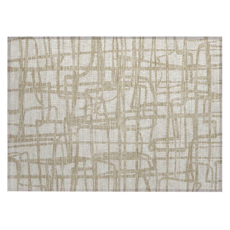 Machine Washable Indoor/ Outdoor Modern Centurion Chantille Rug