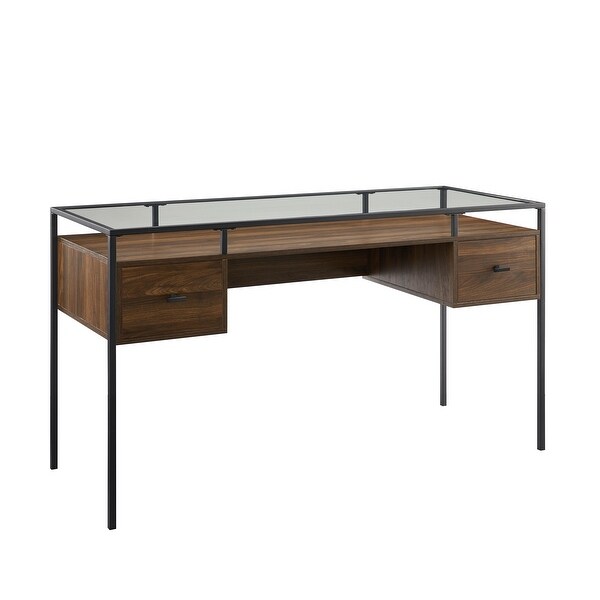 Glass top desks for sale discount