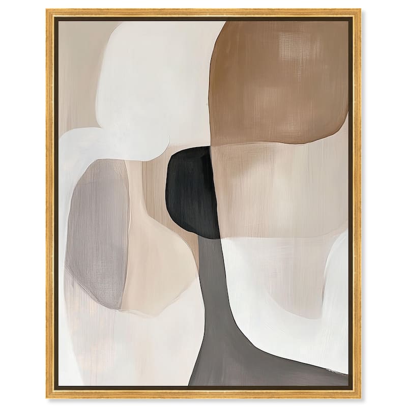 Curvilinear Composition II Canvas by Art Remedy - Gold - 20" x 24"