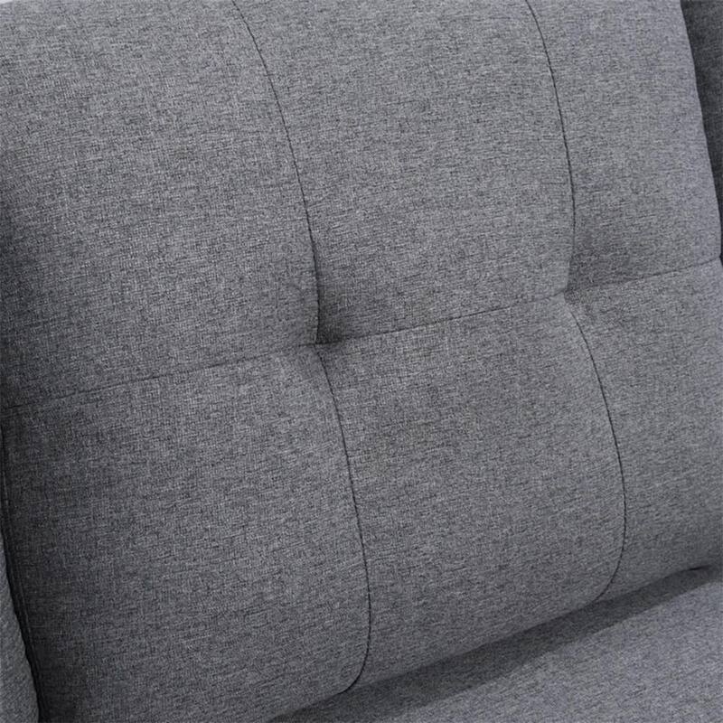 Modern Sectional Sofa Couch L Shaped With Chaise Storage Ottoman and Side Bags For Living Room