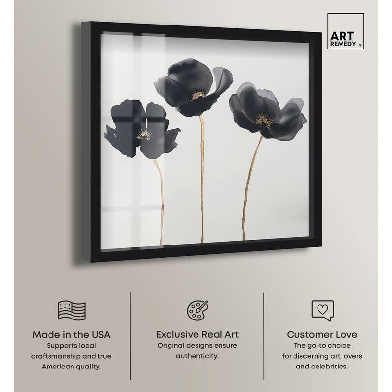 Nocturnal Flowers II Shadowbox by Art Remedy