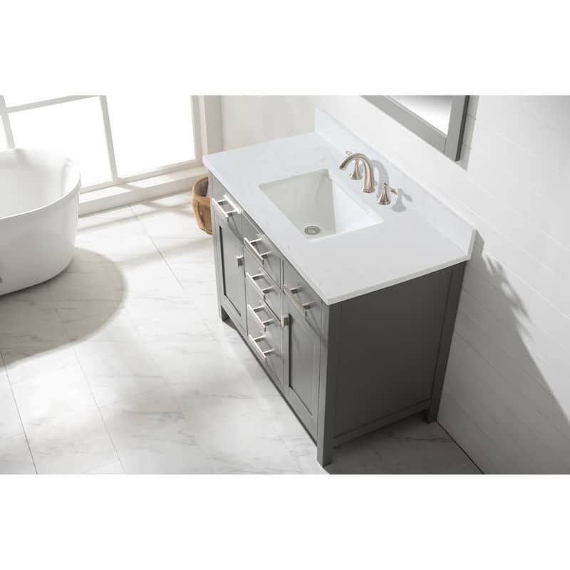 Valentino 42" Single Vanity in Grey
