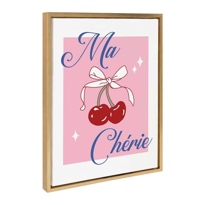 Kate and Laurel Sylvie Ma Cherie Framed Canvas by Alli Standefer - 18x24 - Yellow