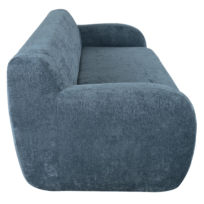 Streamlined Sofa with Curved Design and Extra-Large Seat Depth for Living Room or Guest Room