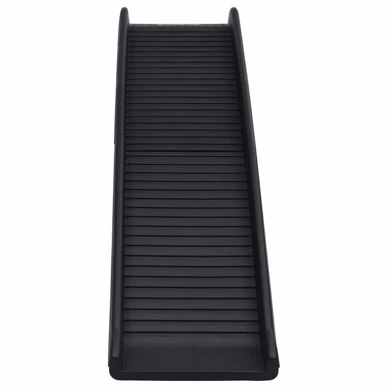vidaXL Dog Ramp Black Polypropylene Medium Foldable Dog Ramp - 15.7 x 61.2 x 6.1 in