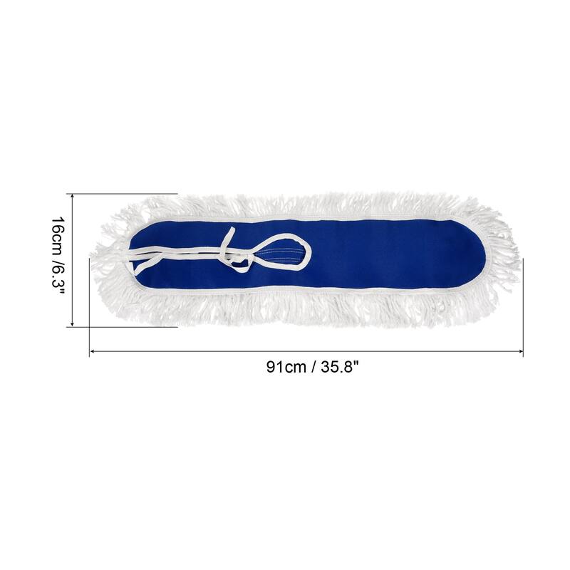 Commercial Mop Replacement Heads Cotton Yarn 36" Length Dust Mop Blue