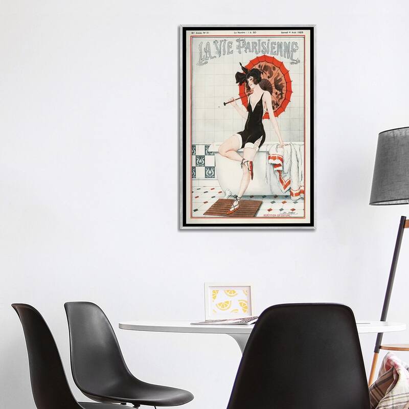 iCanvas "1923 La Vie Parisienne Magazine Cover" by Leo Fontan Framed
