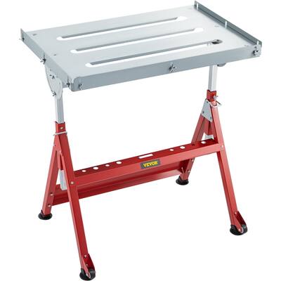 Welding Table 30'' x 20'' Adjustable Angle & Height Portable Steel Welding Table，Strong Hold Industrial Bench