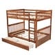 preview thumbnail 6 of 47, Full-Over-Full Bunk Bed with Ladders and Two Storage Drawers
