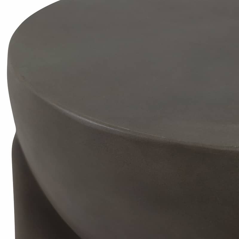 Pottery Contemporary Accent Table with Geometric Base and Clean Lines - 14" x 14" x 19"