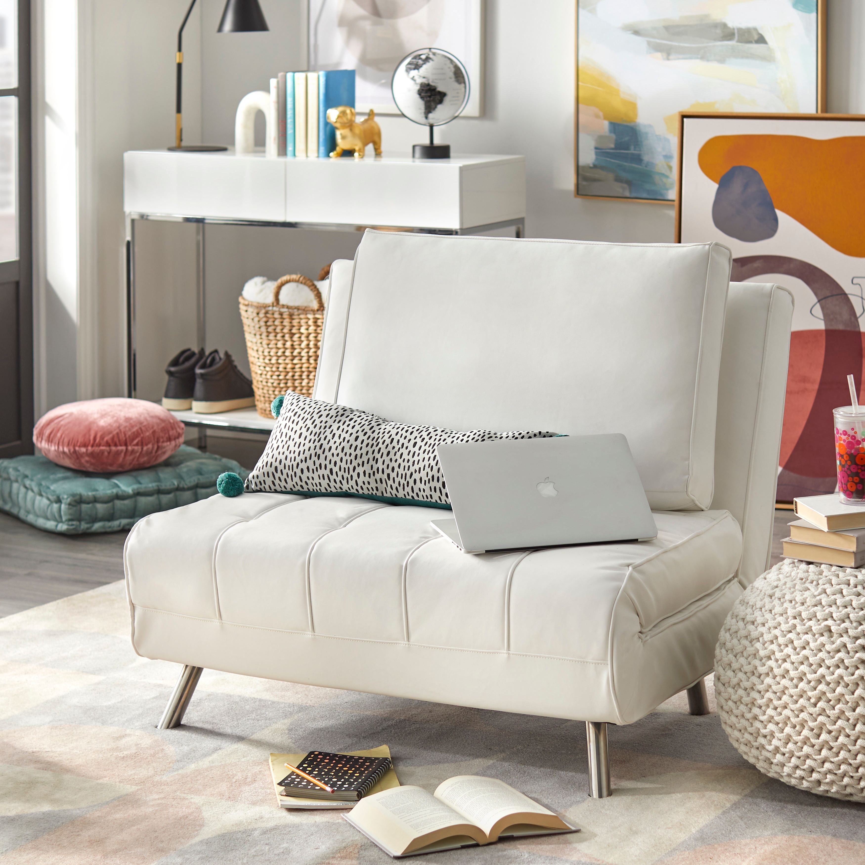 White futon sale chair
