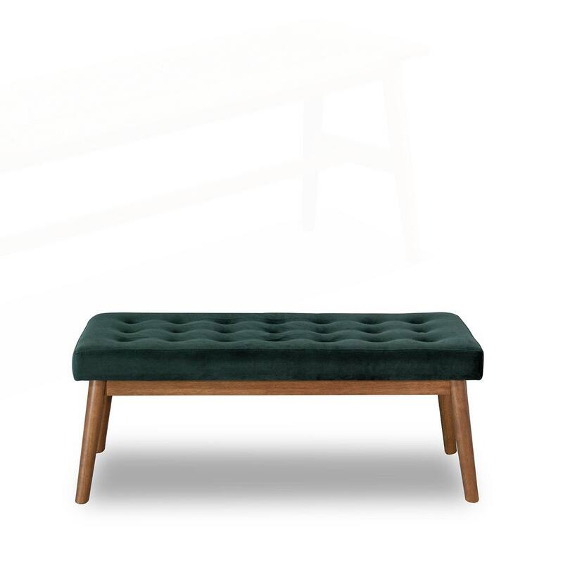 Luxurious Velvet Bench with Sturdy Wooden Construction for Ultimate Comfort