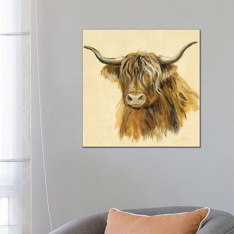 iCanvas "Highland Animal Cow" by Silvia Vassileva Canvas Print - 26x26x1.5
