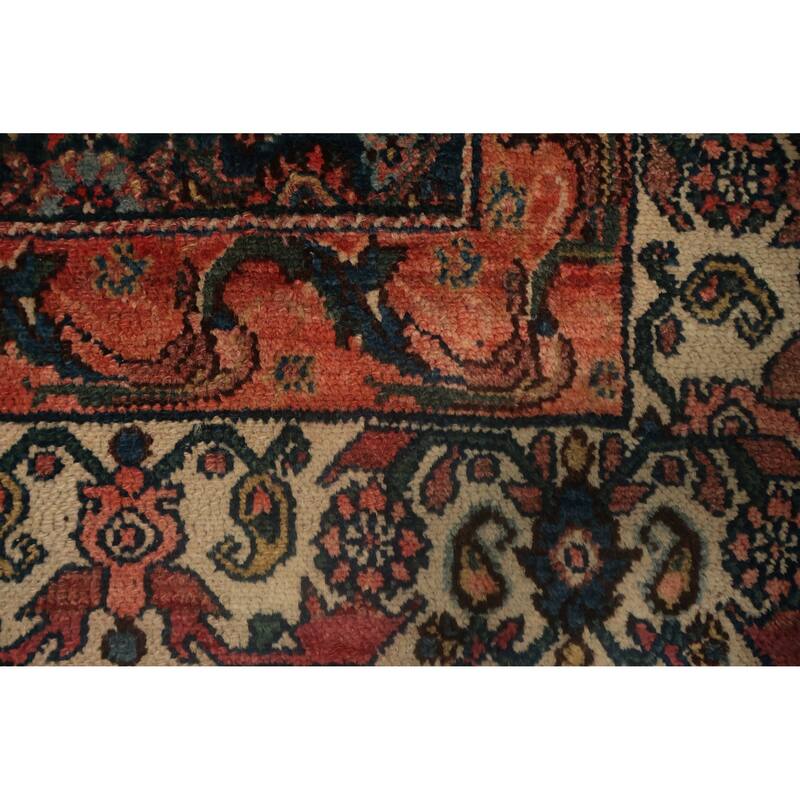 Hand Knotted Oriental 100% Wool Carpet Traditional Medallion Beige & Ivories Bibikabad Area Rug - 6' 2'' X 4' 5''