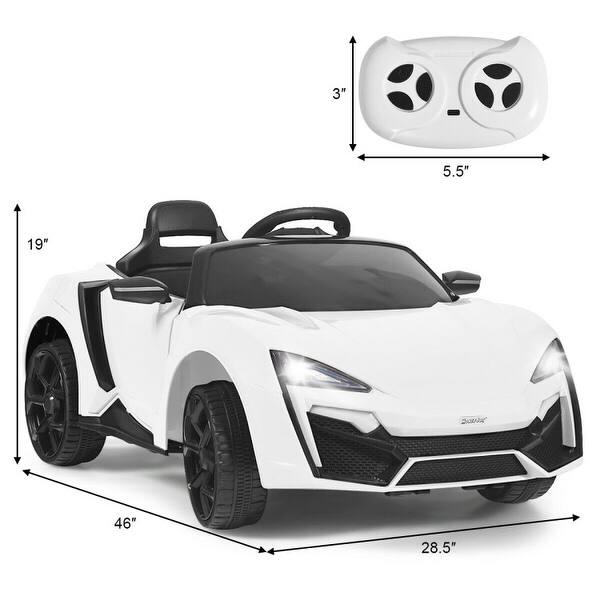 dimension image slide 0 of 4, 12V 2.4G RC Electric Vehicle with Lights - 46" x 28.5" x 19" (L x W x H)
