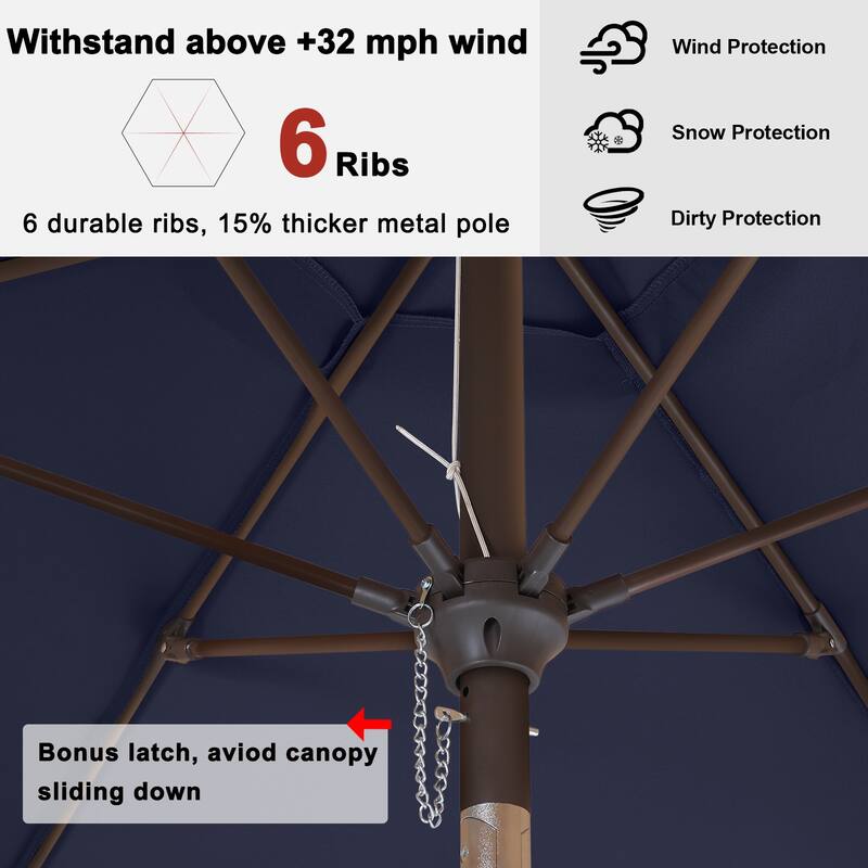 ABCCANOPY 7.5FT Outdoor Patio Table Market Umbrella for Garden