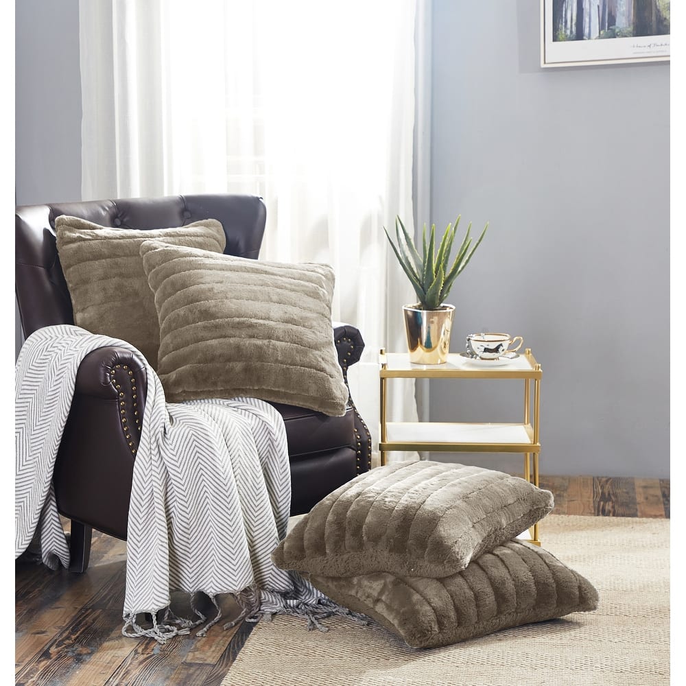 Supermink Soft Solid Throw Pillow Covers Set of 4, NO INSERT