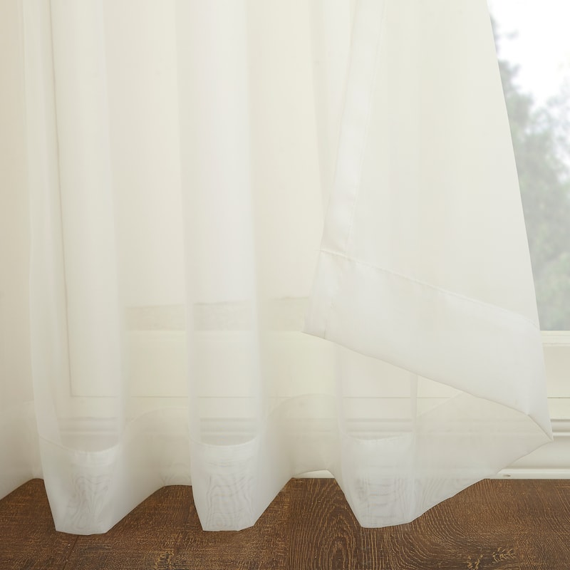 No. 918 Emily Voile Sheer Grommet Sliding Patio Door Curtain Panel, Single Panel