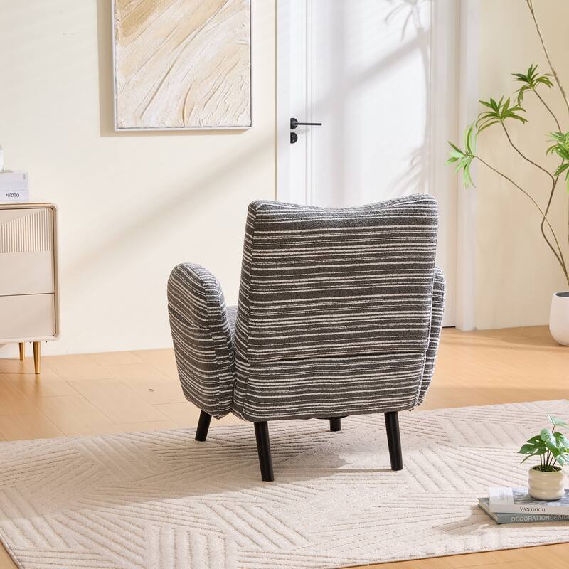 Vanity Chair Dressing Chair Coffee Chair, Distinctive Side Chair Reading Chair Dark Gray Dining Chair with Side Pocket