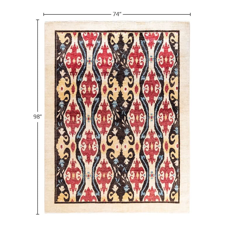 Contemporary Overdyed Wool Hand Knotted Area Rug - 6' 2" x 8' 2"