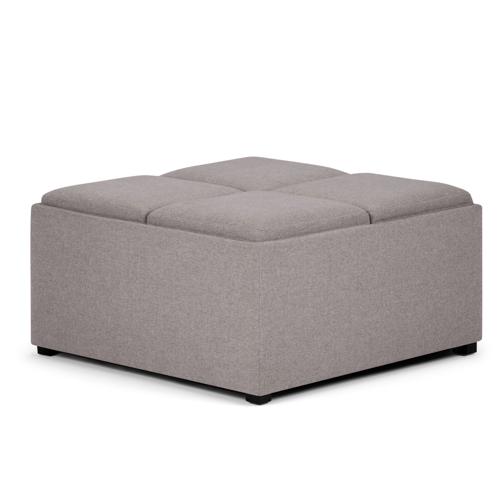 Square Coffee Table Storage Ottoman