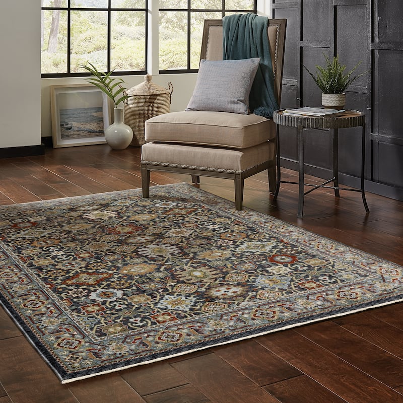 Style Haven Amelie Persian Panel Blue/ Multi Indoor Area Rug - 5' 3" x 7' 6" - Rectangle