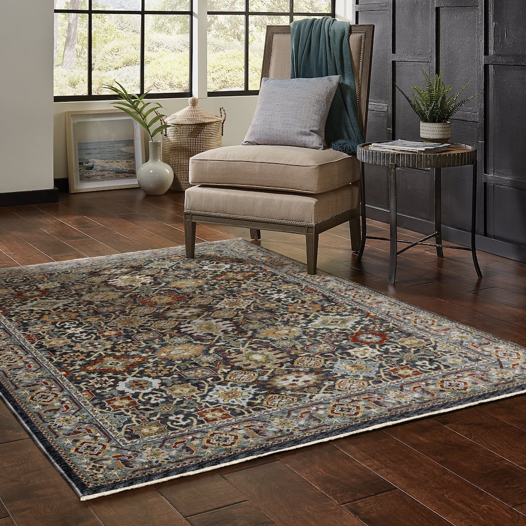 Style Haven Amelie Persian Panel Blue/ Multi Indoor Area Rug