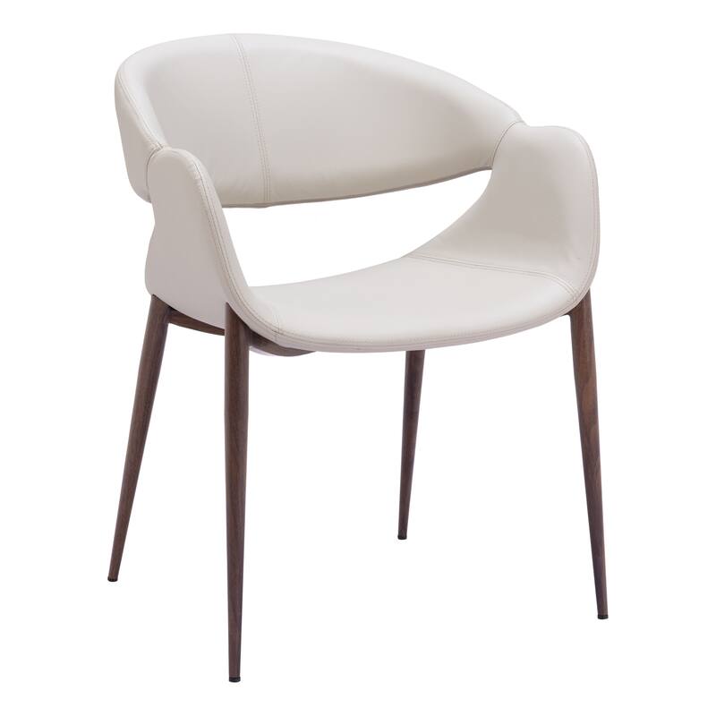 Limay Dining Chair Beige & Walnut