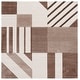 preview thumbnail 12 of 84, SAFAVIEH Hollywood Tatianna Mid-Century Modern Abstract Rug 6'7" Square - Ivory/Brown - Square